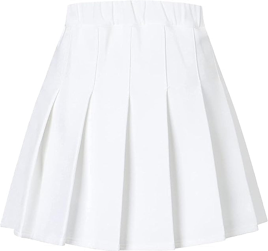 Girls Women Pleated Skirt School Uniform Mini Tennis Skirts