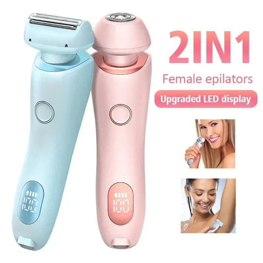 “2-In-1 USB Rechargeable Hair Remover & Epilator – Smooth Shave for Face, Body, and Bikini”