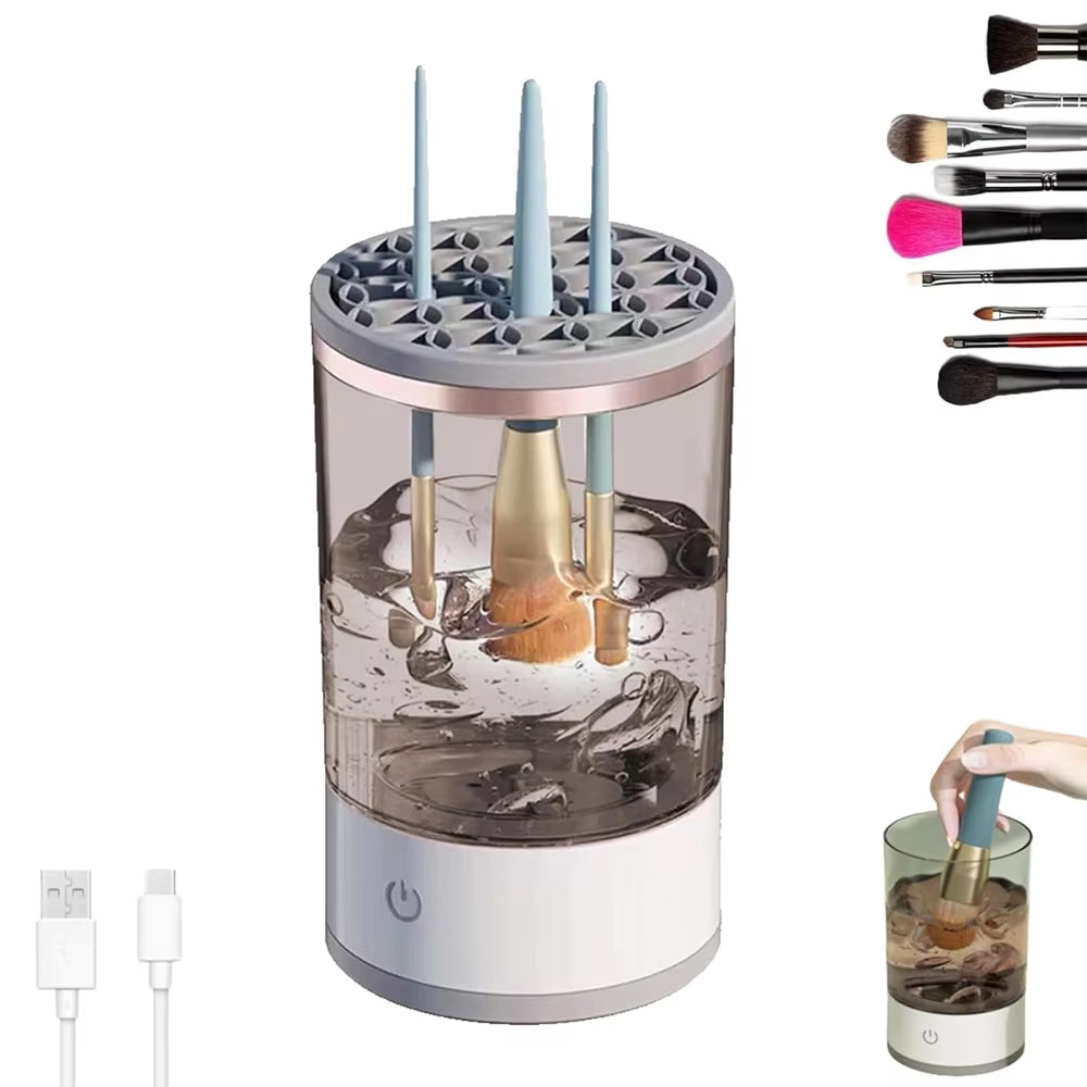 Automatic Makeup Brush Cleaner USB Powered Electric Make-Up Brush Cleaner Dryer Portable for All Size Beauty Makeup Brushes Set