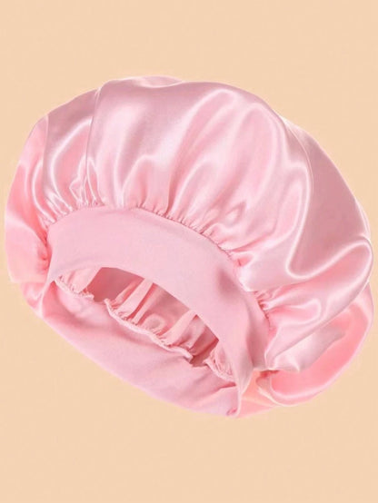 Silk Bonnet for Sleeping, Satin Hair Bonnets, Soft Elastic Band Silk Sleep Cap, Silk Hair Wrap for Curly Hair (Black Gold)